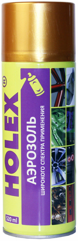 Эмаль, золотая аэрозоль | Holex