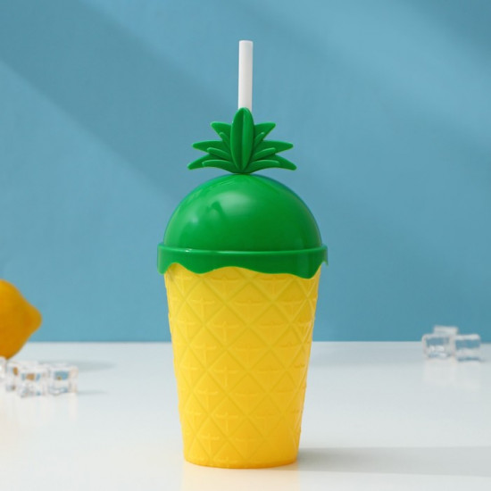 Стакан с трубочкой и крышкой