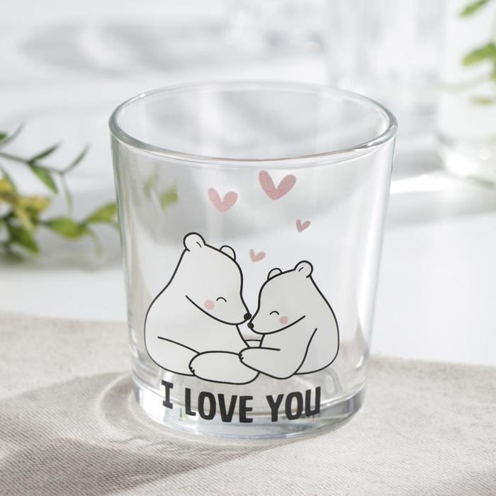 Стакан «I love you» | Доляна