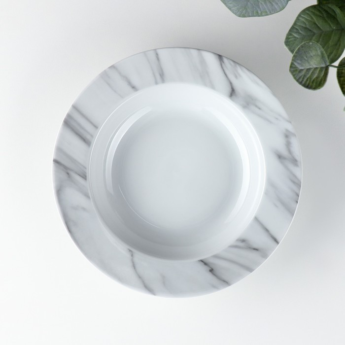 Тарелка глубокая «Мрамор» | Мрамор | Доляна