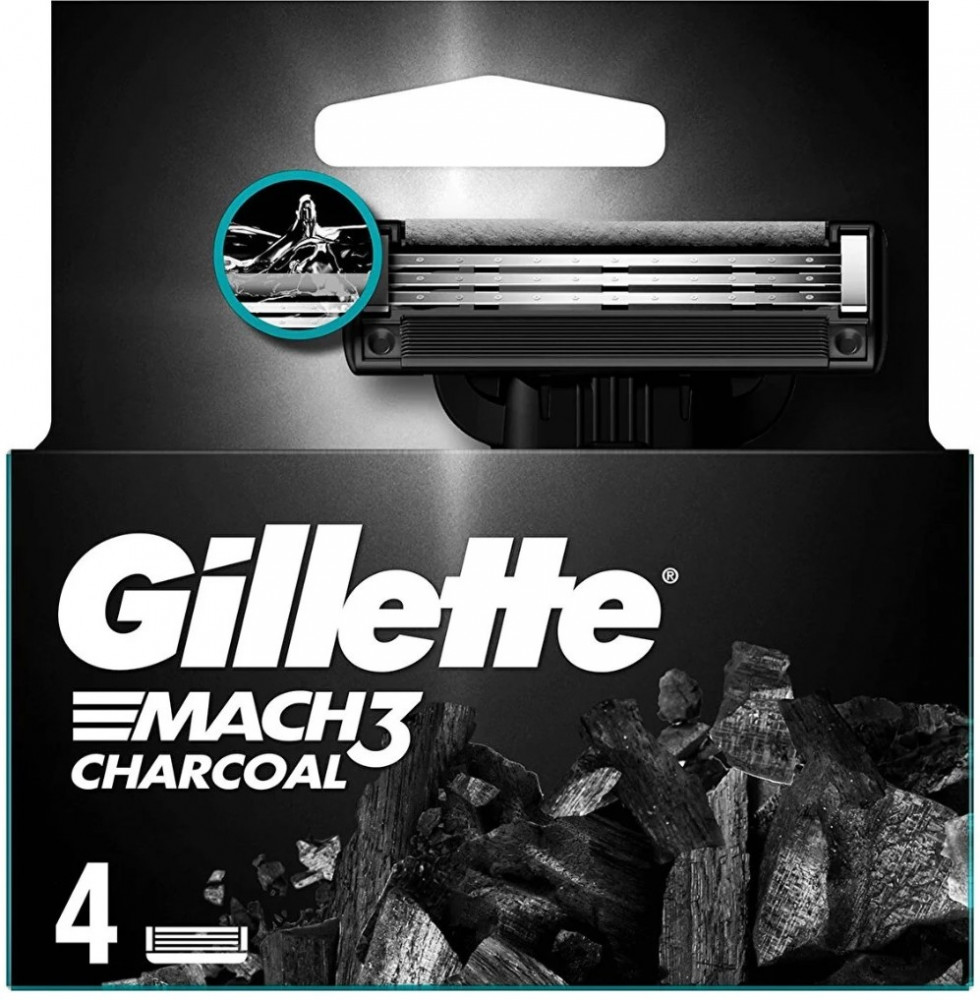 Кассеты для бритья сменные «Gillette Mach 3 Charcoal» | Mach3 | Gillette