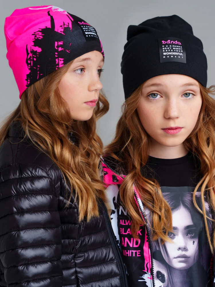 Комплект шапок для девочек | Panda band | PlayToday