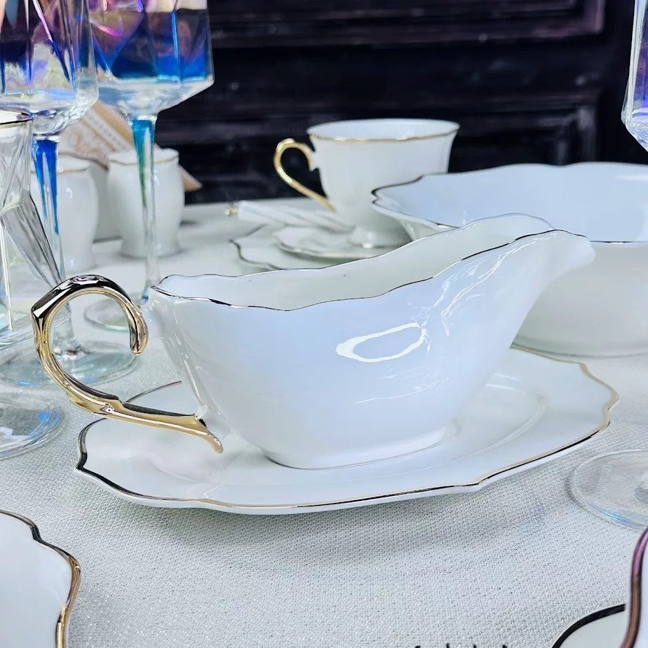 Соусник с блюдцем | Magnolia Gold | Lenardi