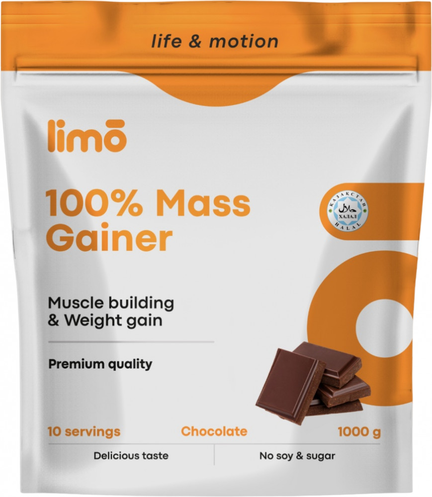 Гейнер со вкусом шоколада «100% Mass Gainer» | Limo