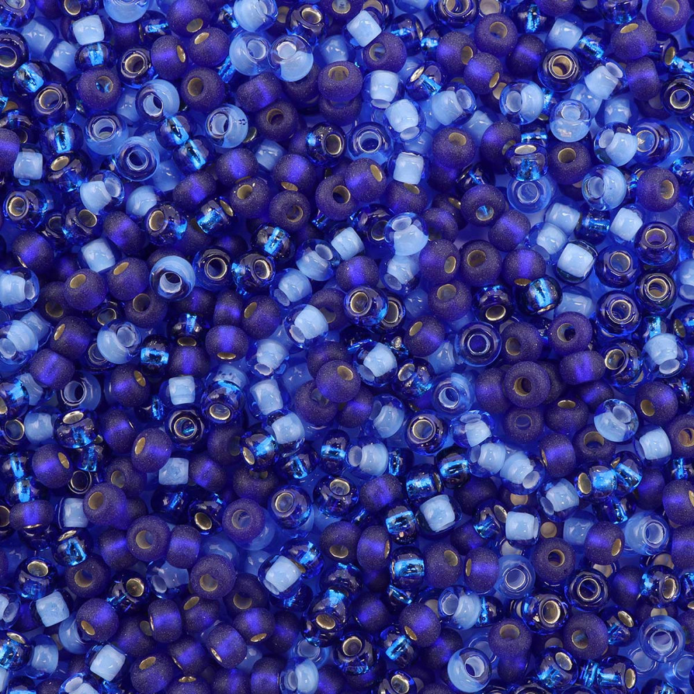 Бисер ассорти, цвет 21 глубокий темно-синий | Preciosa
