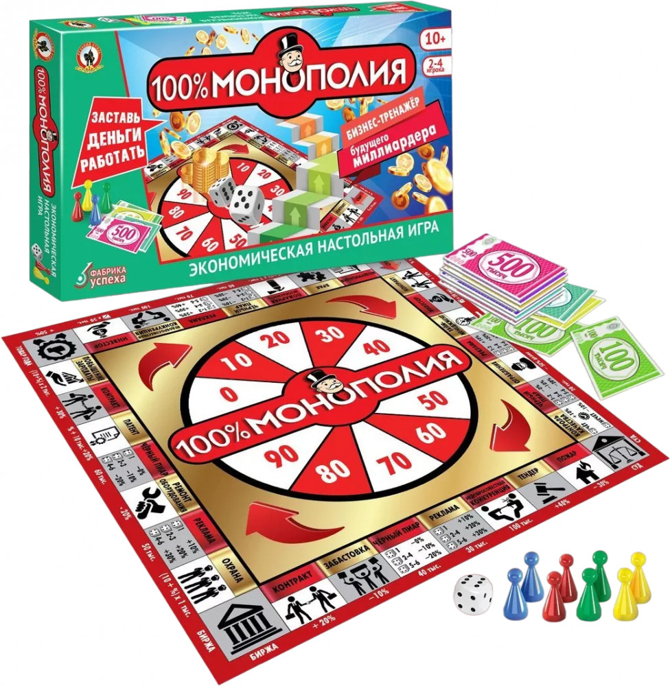 Игра настольная «100% Монополия» | Русский стиль