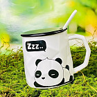 Кружка с крышкой и ложкой