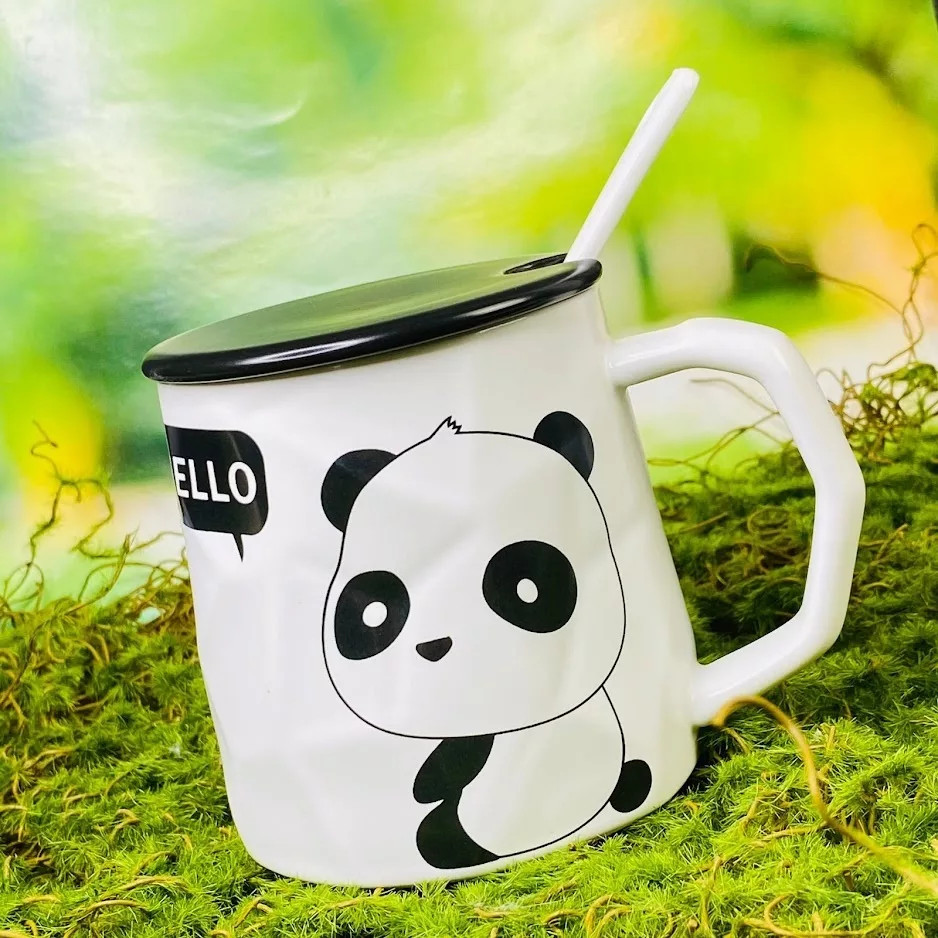 Кружка с крышкой и ложкой | Lenardi