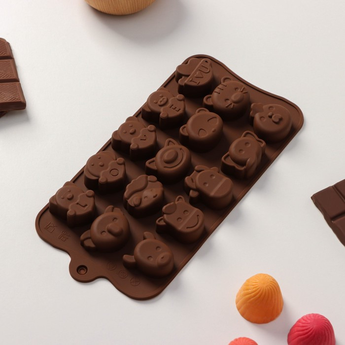 Форма силиконовая для льда и кондитерских украшений «Животные. Любовь» | Силиконовые формы для льда и кондитерских украшений «Птицы, звери, насекомые, рыбы» | Доляна