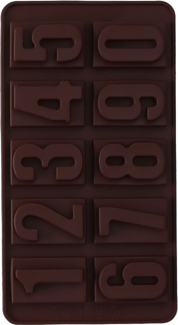 Форма силиконовая для кондитерских украшений «Цифры» | Силиконовые формы для льда и кондитерских украшений «Буквы и цифры» | Доляна