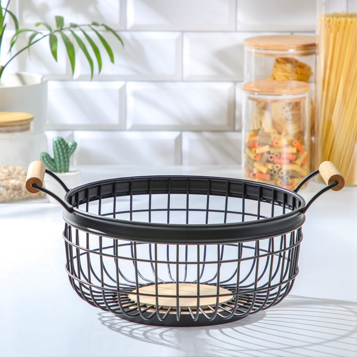 Фруктовница «Эстетика» | Эстетик чёрный | Доляна