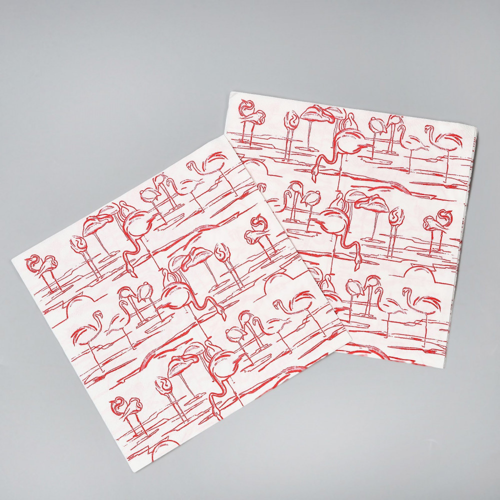 Салфетки бумажные «Фламинго» | Сервировка стола. Фламинго | Страна Карнавалия