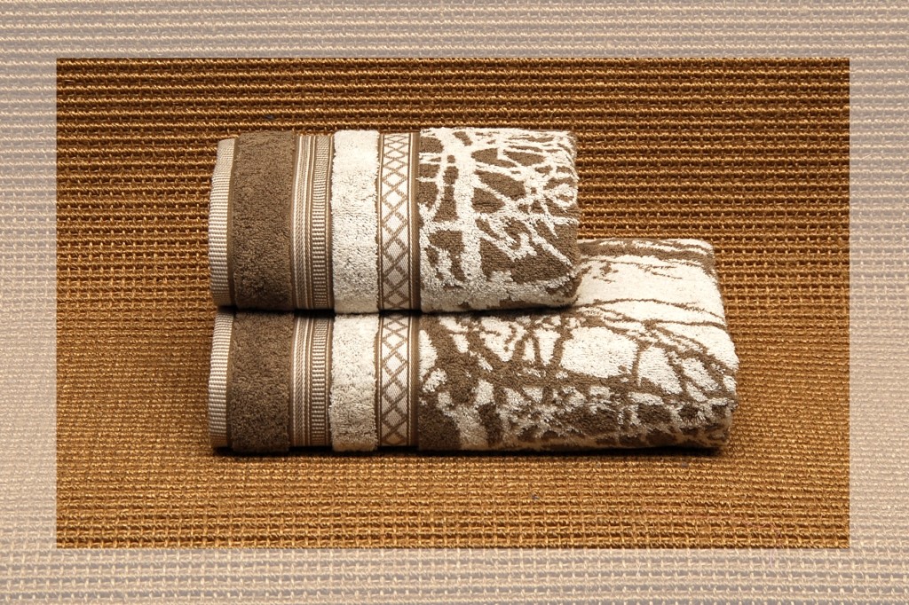 Полотенце махровое бамбуковое пестротканое "Rametto" (Cleanelly Collection, 50х100, цвет коричневый) | Rametto | ДМ Текстиль