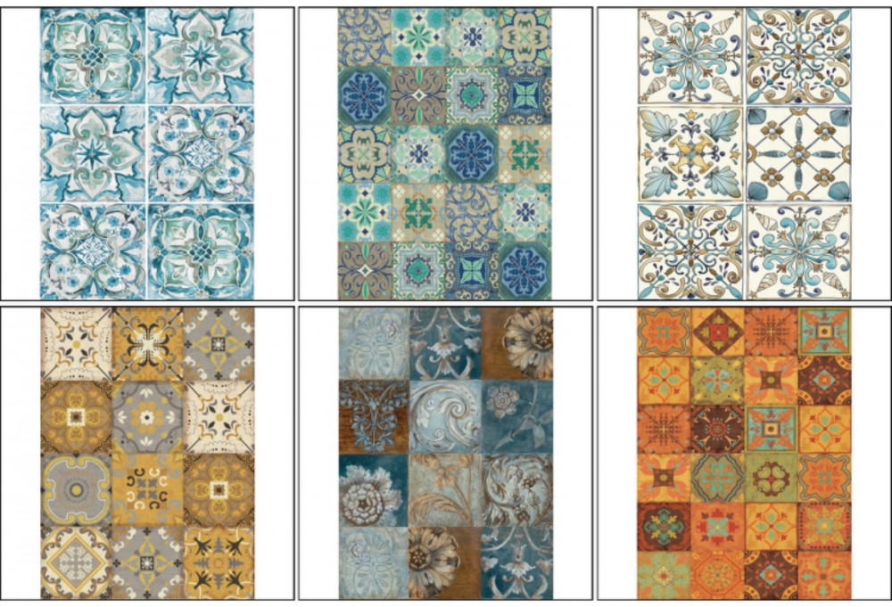 Набор карт декупажных «Плитка»