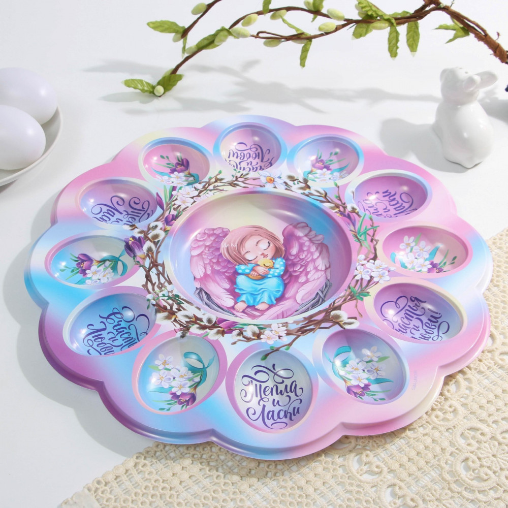 Подставка для яиц и кулича «Ангел» | Пасхальная композиция | Семейные традиции