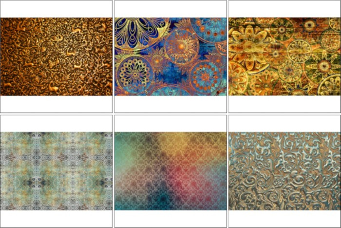 Набор карт декупажных «Радужные фоны»