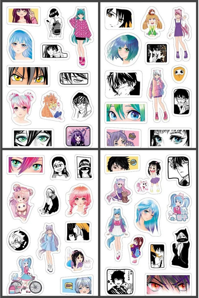 Набор наклеек | АНИМЕ | Hatber