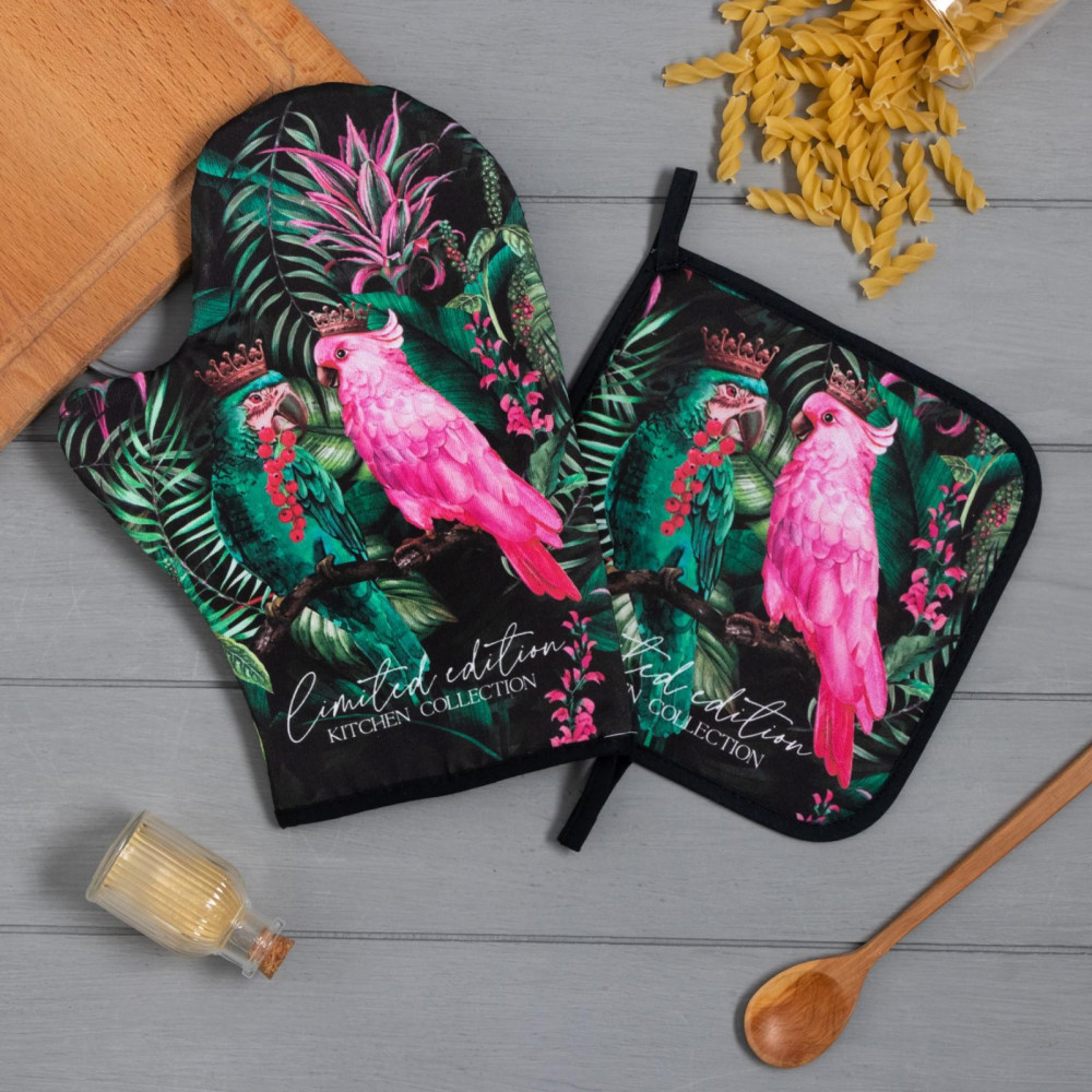 Набор прихваток «Limited edition» | Tropical parrots | Этель