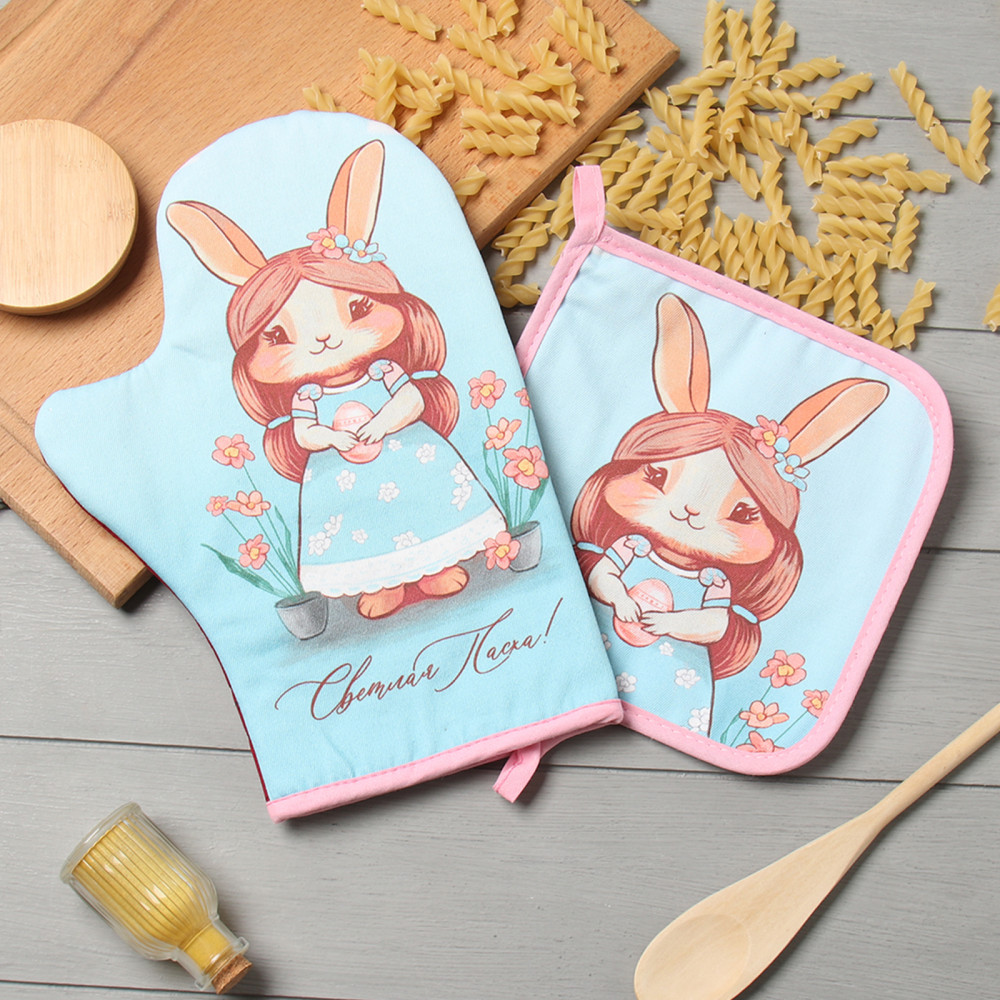 Набор прихваток «Светлая пасха» | Кухонный текстиль к Пасхе | Этель