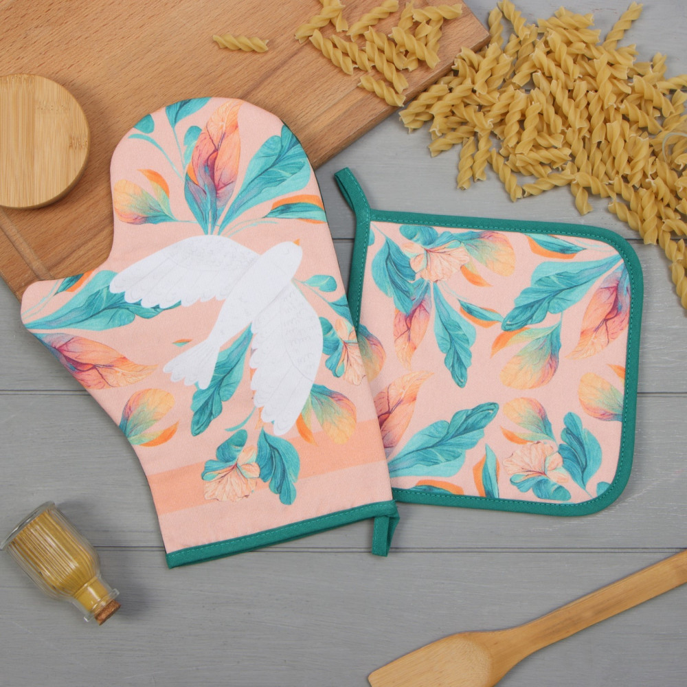 Набор прихваток «Птичка» | Кухонный текстиль птички | Этель