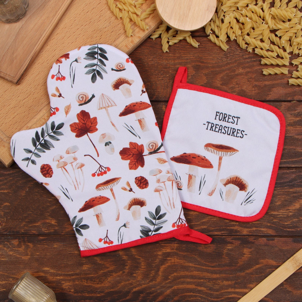 Набор прихваток «Грибы» | Nature forest | Доляна