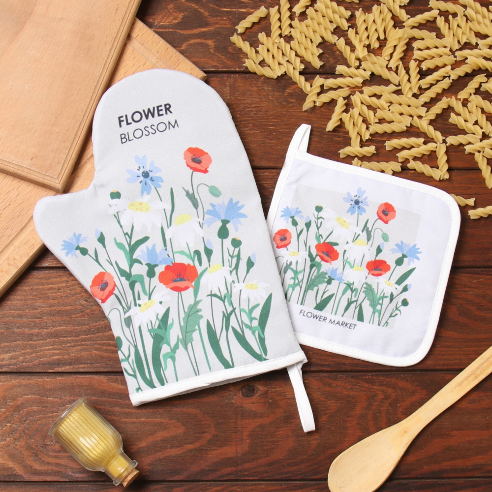 Набор прихваток «Полевые цветы» | Луговые цветы | Доляна