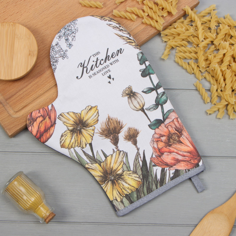 Варежка-прихватка «Маковые поля» | Маки | Этель