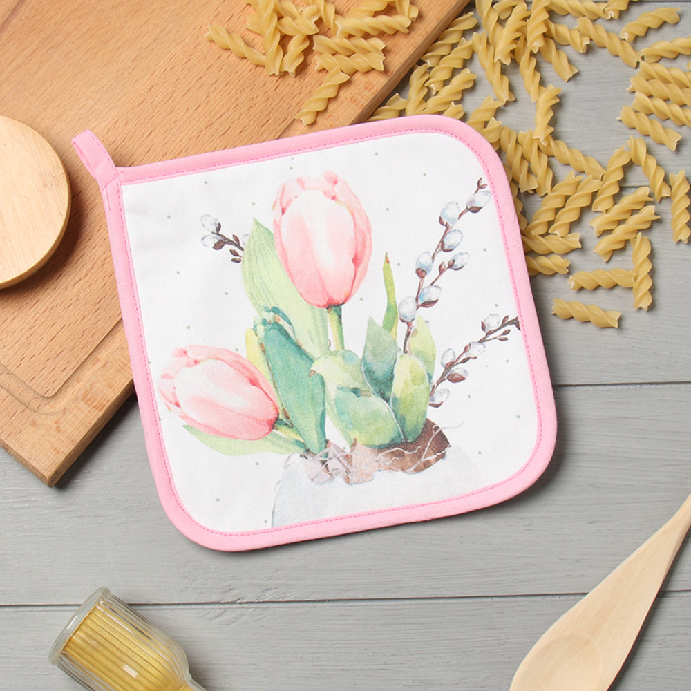 Прихватка «Тюльпаны» | Кухонный текстиль к Пасхе | Этель