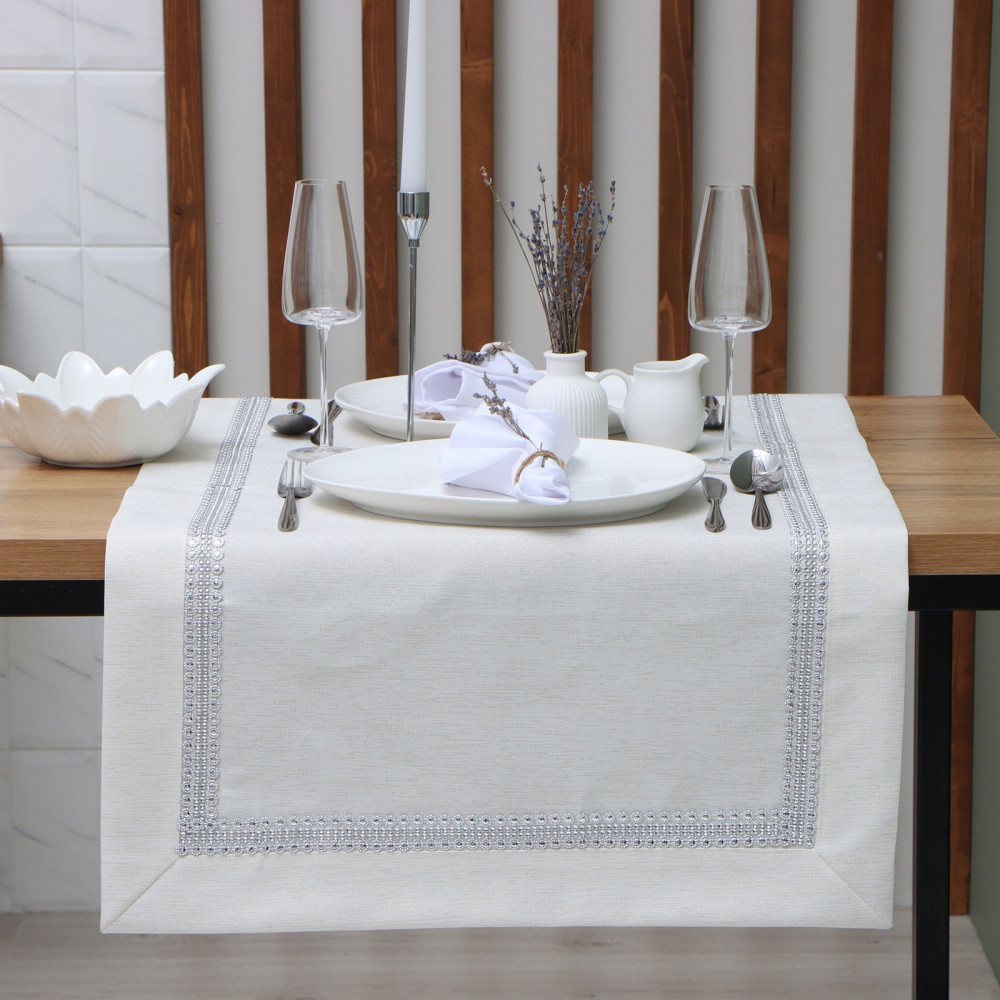 Дорожка на стол со стразами «Vintage collection» | Vintage collection | Этель