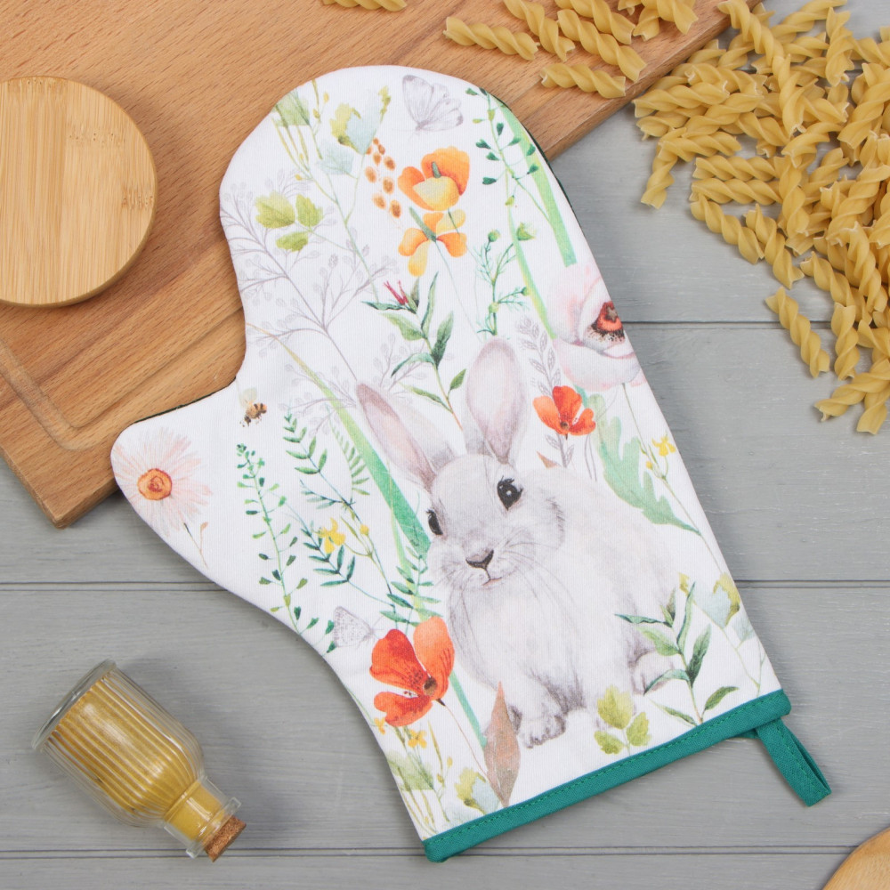 Варежка-прихватка «Маки» | Кухонный текстиль к Пасхе | Этель