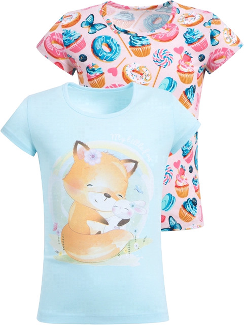 Комплект футболок для девочек | Дизайнерский принт | Апрель