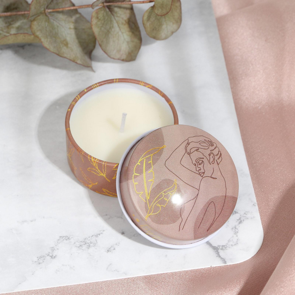 Свеча в железной банке «Будь собой» | 8 Марта