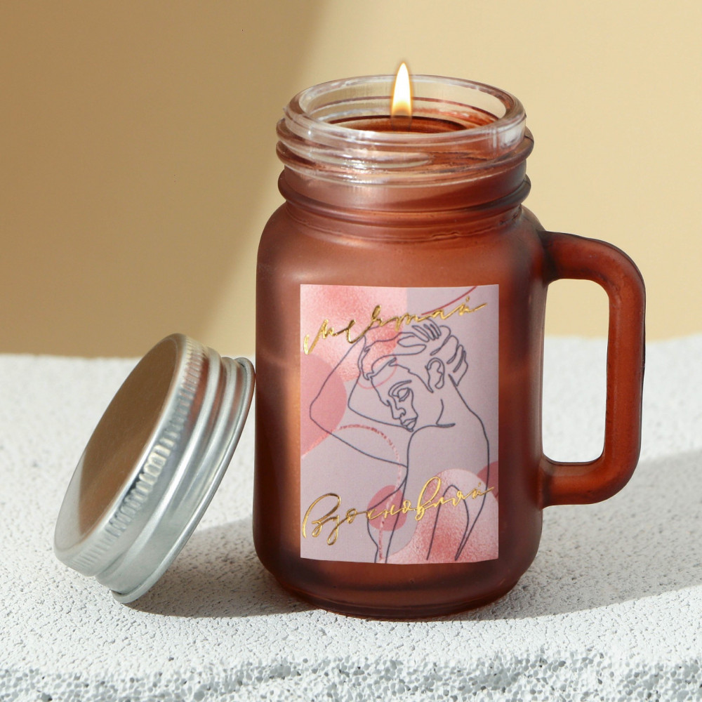 Свеча в матовой банке «Вдохновляй» | 8 Марта