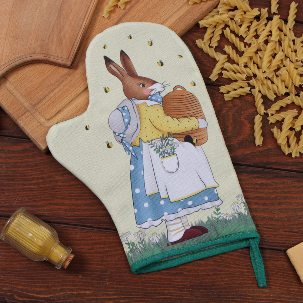 Варежка-прихватка «Пчелы» | Кухонный текстиль к Пасхе | Доляна