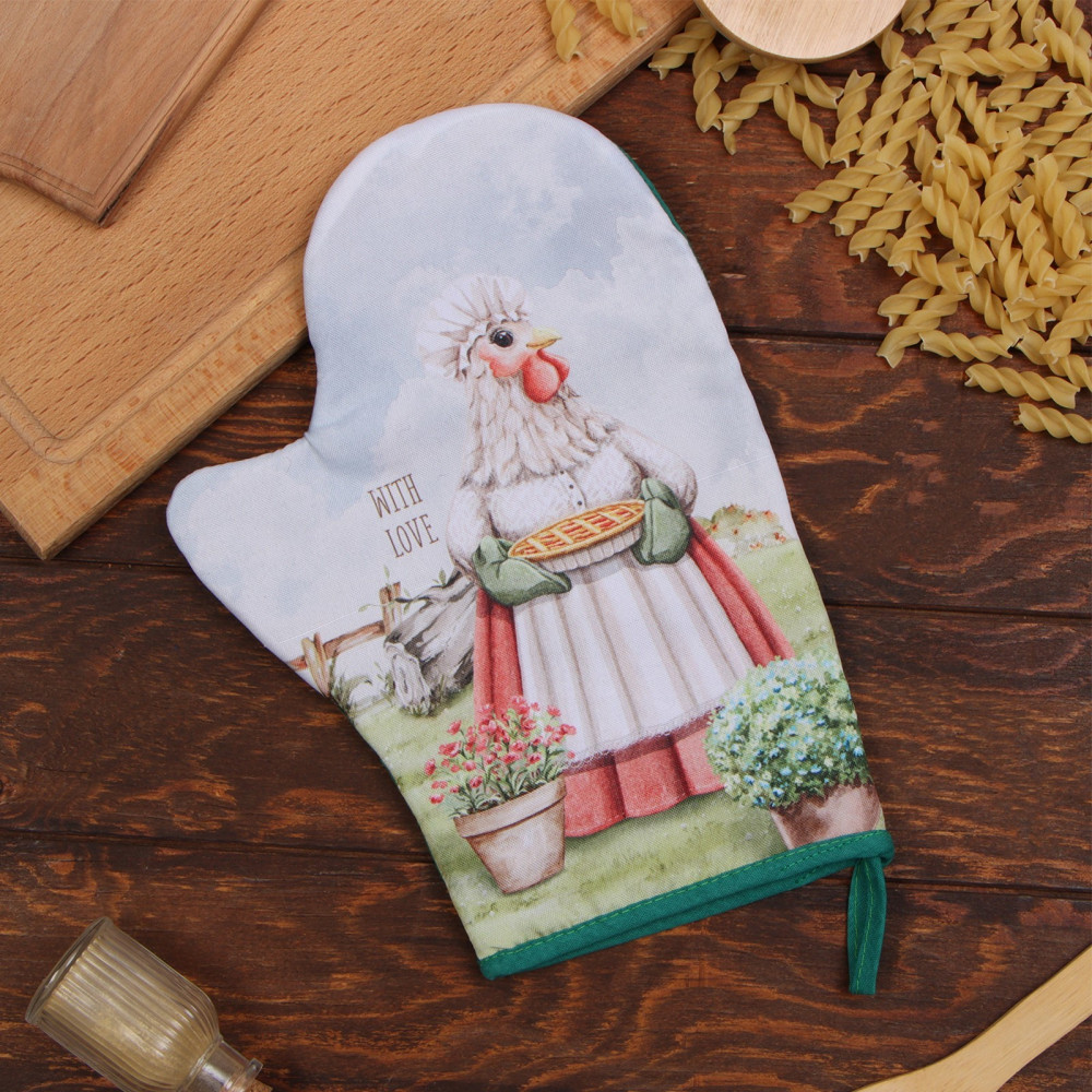 Варежка-прихватка «Курочка» | Кухонный текстиль к Пасхе | Доляна