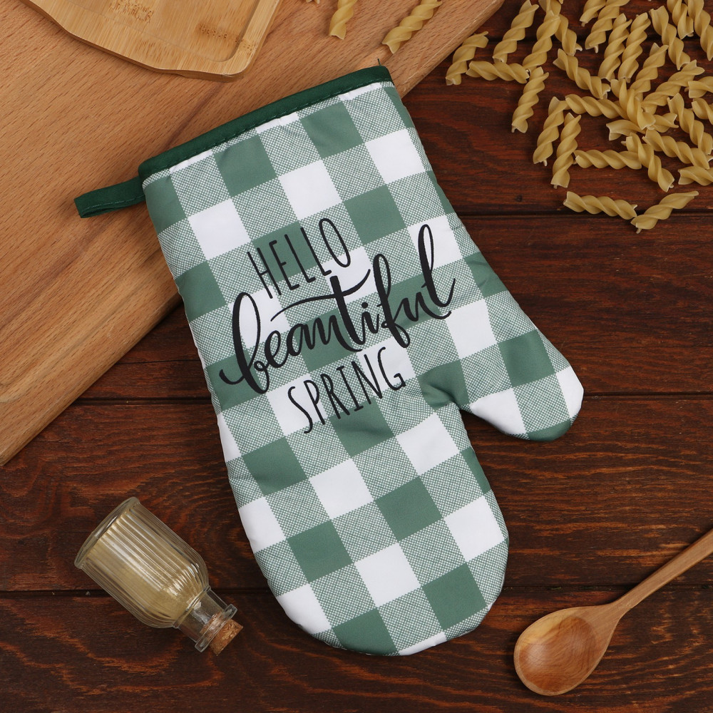 Варежка-прихватка «Spring» | Клетка | Доляна