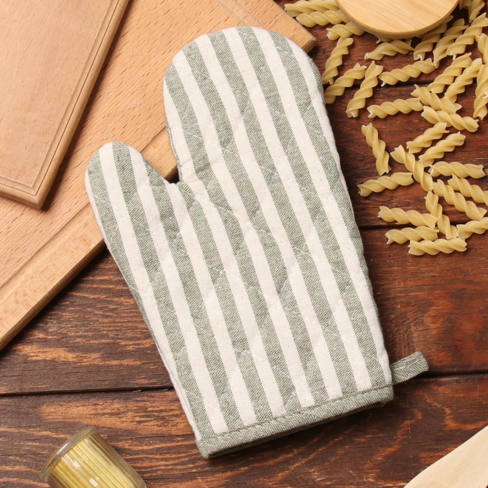 Варежка-прихватка «Полоса» | Кухонный текстиль Геометрия | Доляна