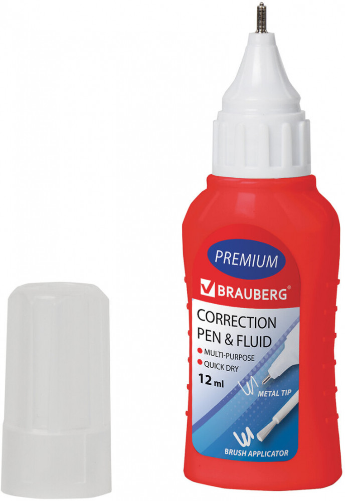Ручка-корректор + корректирующая жидкость | Brauberg