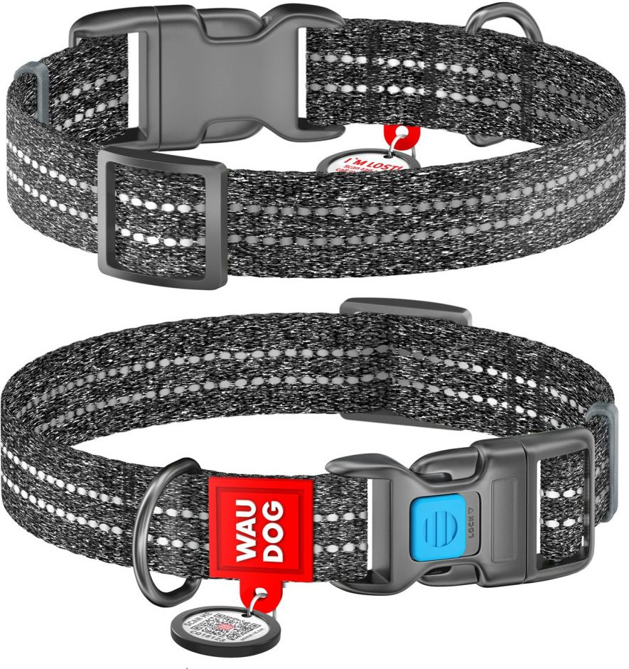 Ошейник для собак с QR-паспортом | Waudog