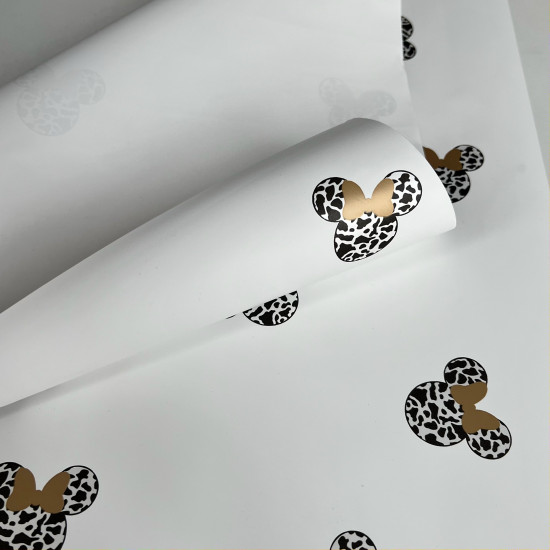 Бумага упаковочная матовая «Mouse». Белая
