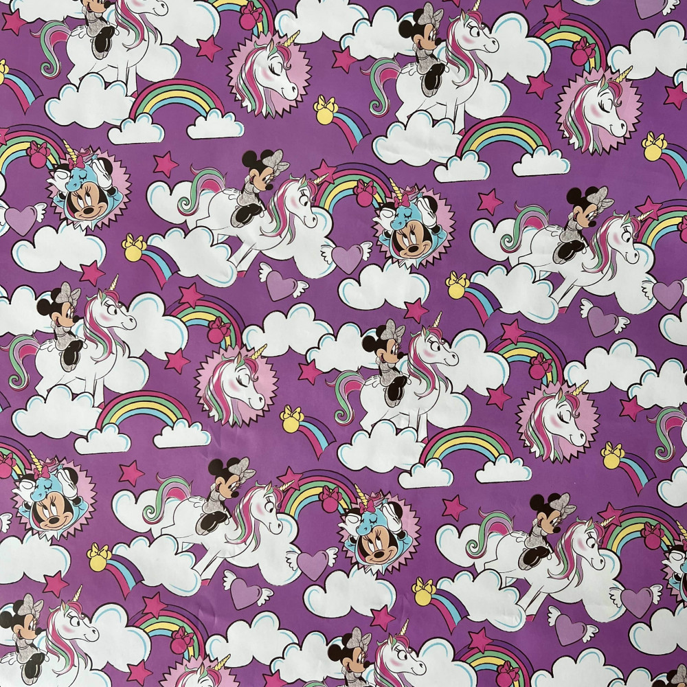 Бумага упаковочная глянцевая «Мини маус и Единорог» | Carrero creative homе