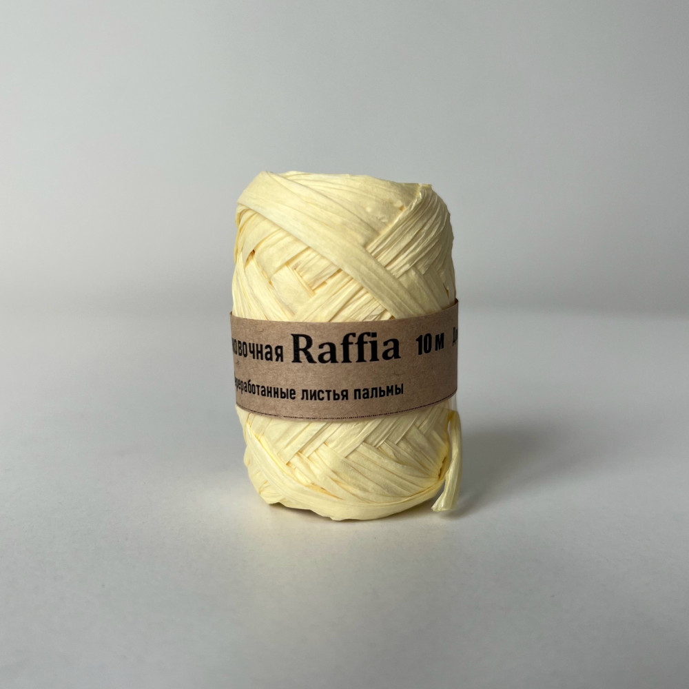 Упаковочная лента «Рафия» 10 м. Желтый | Carrero creative homе