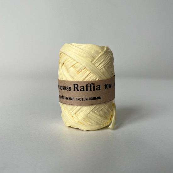 Упаковочная лента «Рафия» 10 м. Желтый