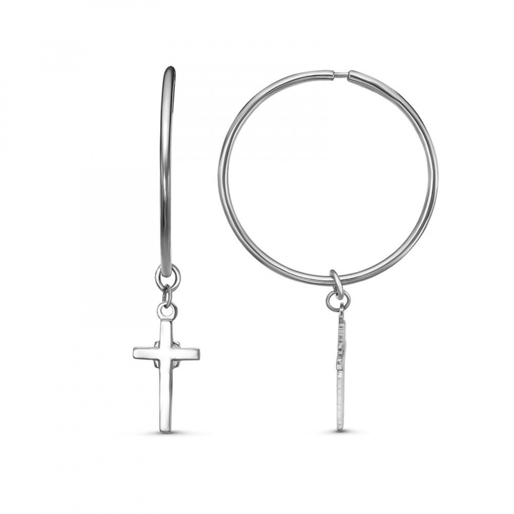 Серьги-кольца «Крестик» | Кресты | Красная Пресня