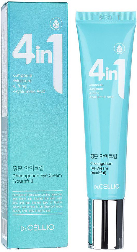 Крем для кожи вокргу глаз с гиалуроновой кислотой «Cheongchun Hyaluronic Acid Cream» | 4 In 1 | Dr. Cellio