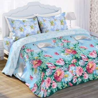 Комплект постельного белья «Лебеди» (арт. 10969, 1,5-спальный, БИОкомфорт, 2 наволочки 70х70)