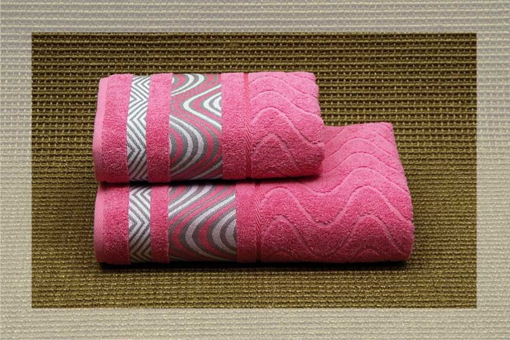 Полотенце махровое гладкокрашеное "Marezzato" (Cleanelly, 70х130, цвет розовый) | Marezzato | ДМ Текстиль