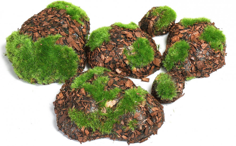 Мох искусственный с корой «Камни» | Greengo