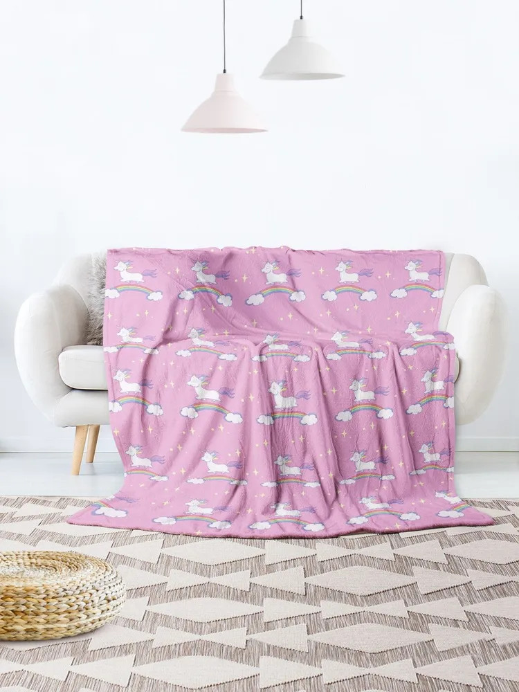 Плед | Единорог на радуге | JoyArty