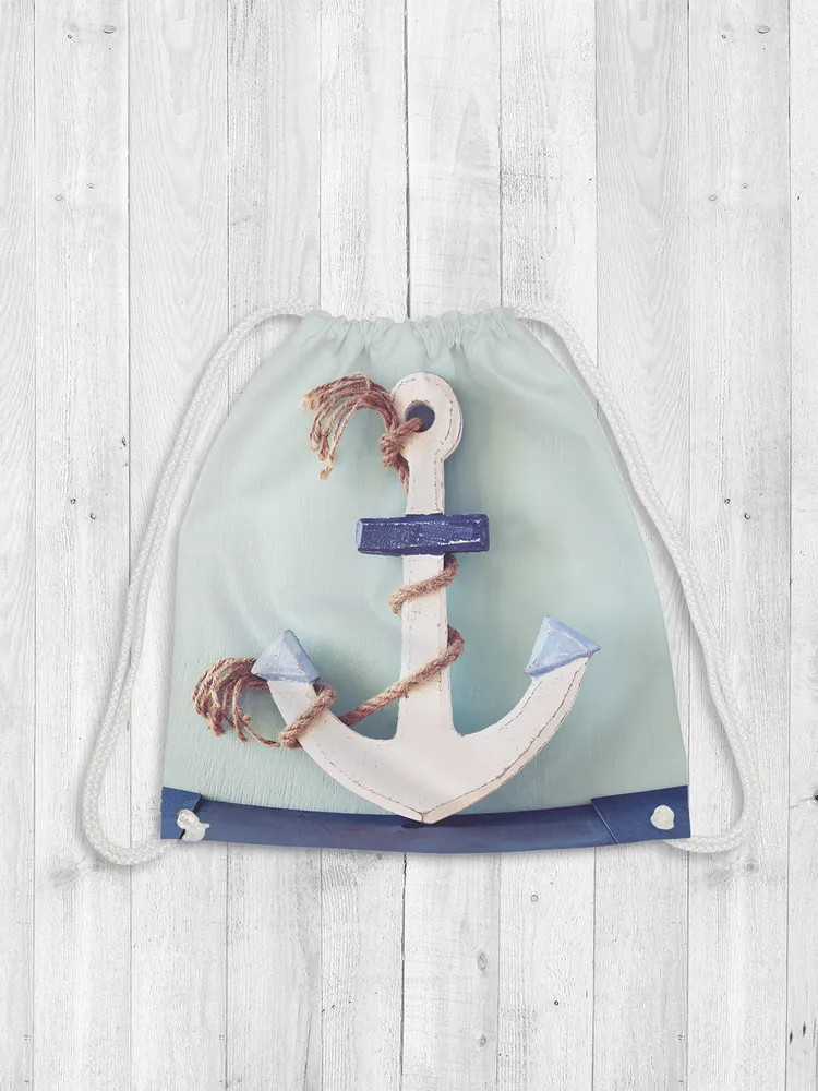 Сумка-мешок для обуви | Канат на якоре | JoyArty